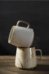 Rustic Porcelain Coffee Cup With Handle