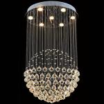 Modern K9 Large LED SphericLiving Room Crystal Chandeliers Round Large