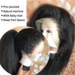 Yaki or Kinky Straight Hd Swiss Lace Frontal Wigs Human Hair Wigs Lace Front