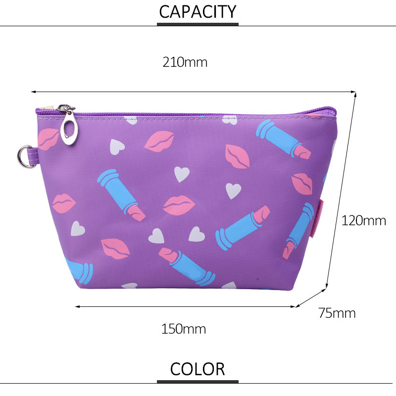 Waterproof Custom Print Fancy Bride PU Makeup Bag