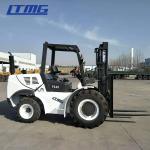 LTMG 4 ton forklift 2WD 4WD rough terrain forklift with triplex full free mast