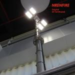 3.8m vehicle roof mount pneumatic telescopic mast light tower for fire tenders/