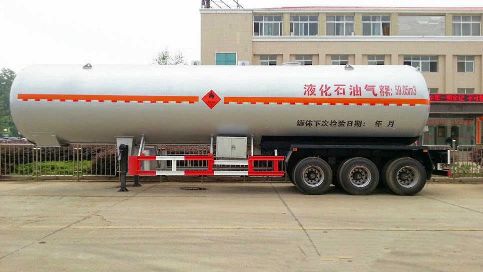 Low price 60m3 tri axle propane tanker trailer