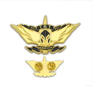 Quality Custom Logo Fashion Metal Craft Brass Soft/Hard Enamel Badge Gold Silver Emblem Police Security Lions Flag Military Long wholesale