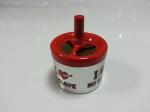 Metal Plate Ashtray Round Tin Container With Handle , 0.23 To 0.25 Mm Thickness