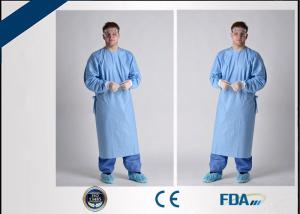 Quality Lightweight Disposable Surgical Gown Fluid Resistant With Knitted Cuff wholesale