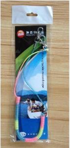 Quality Simple opp bag packing cheap China price long fish spring coiled lanyard in rainbow color wholesale