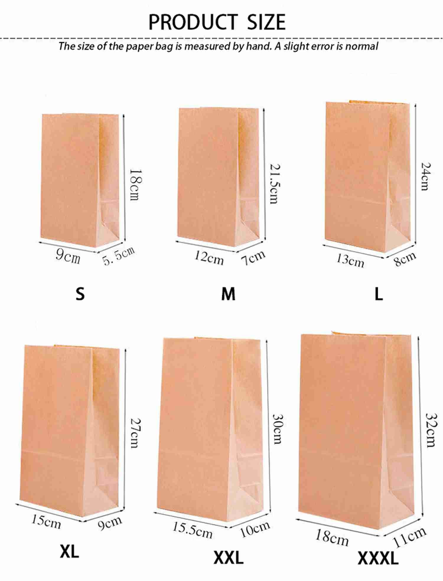 Kuaima 100% Compostable Kraft Paper Food Bags For Snack Food Packaging