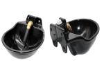 Wall Or Tube Mounted Livestock Water Bowl Black Powder Coated Surface