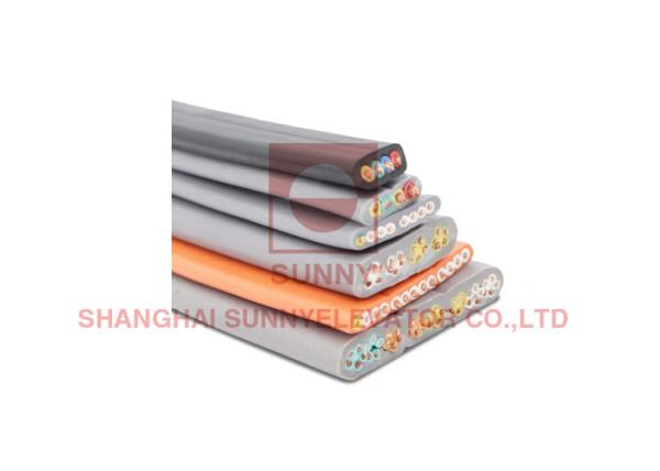 PVC Elevator Electrical Parts Elevator Travel Power Cable TVVBP With Steel