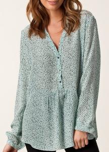 Quality Casual Long Sleeve Womens Shirts Blouses , Cotton Anti-Wrinkle wholesale