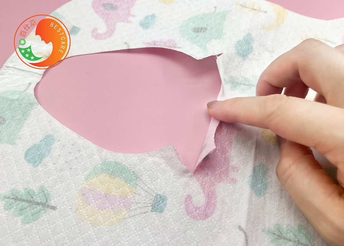 Anti Irritation Custom Disposable Bibs Anti Stain Wet Saliva for Travelling