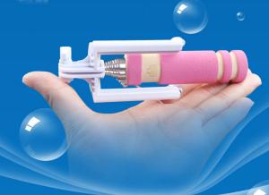 Quality Super Mini Wired pocket Selfie Stick Handheld foldable mini selfie stick with cable wholesale
