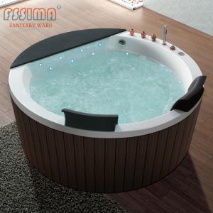 Quality 1700 X 800 2 Person SPA Massage Bathtub 72&quot; Round Whirlpool Tub Bar Counter wholesale