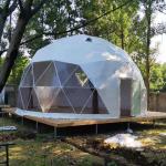 UV Resistant Luxury Geodesic Dome Tent Prefabricated Camping House