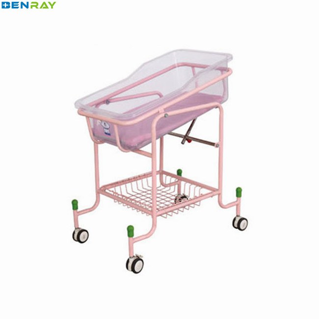 Manual Children Hospital Bed Medical Home Use Children Kids Baby Basin Cart