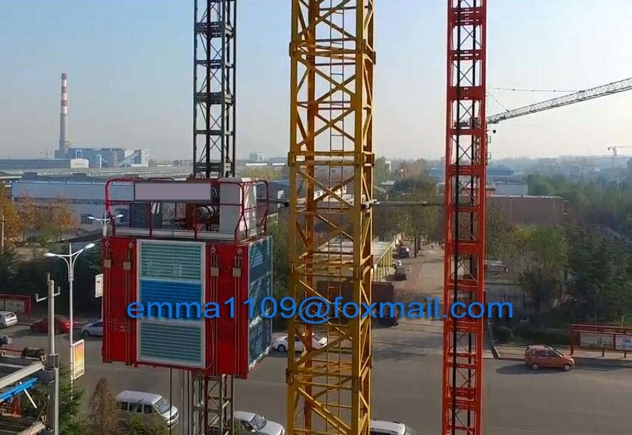 3tons Load Building Hoist 0-40m/min Speed 3*15kw Motor Inverter Control Type