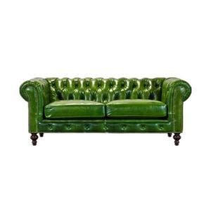 Quality Vintage Green Leather Chesterfield Sofa Couch With 1/2/3/4 Seater wholesale