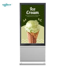 Quality 75'' Silver AD Board Outdoor Lcd Kiosk External Digital Signage 1650*928mm wholesale