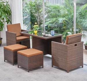 Quality Leisure Modern PE Rattan Chair and table sets Aluminium Outdoor Garden wicker Chair wholesale