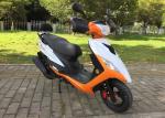 White Orange Gas Moped Bike , Gas Powered Moped Scooters CDI Ignition