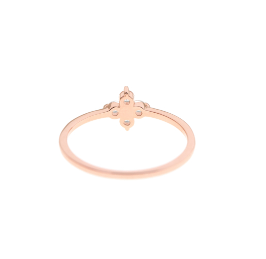 Elegantly 18K Gold Vermeil Four Topaz Gemstones Flower 925 Sterling Silver Rings