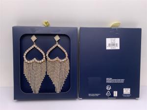 Quality Reusable Heart Fringe Earrings Practical , Multipurpose Pave Diamond Earring wholesale