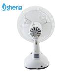 Hot sale good price solar 12 inch rechargeable table fans with LED light