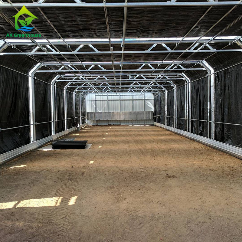 PE Film 220V Auto Light Dep Greenhouse 100% Blackout High Tunnel Greenhouse