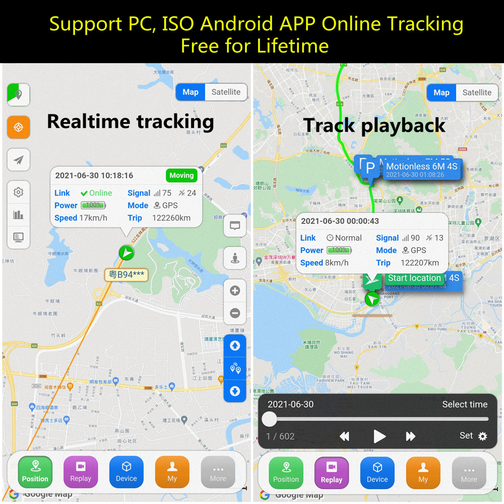 95VDC Audio 4G GPS Tracker MTK GSM TCP Hidden Oil Electricity Cut Off