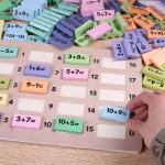 Mathematics 4.5cm Wooden Domino Blocks Montessori Math Blocks