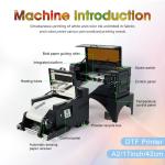 Double XP600 Print Heads 17inch 7color Pigment Ink Printing Machine with Shaker