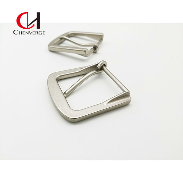Sliver Matte Pin Belt Buckles Zinc Alloy BI Plating OEM Classic 40mm