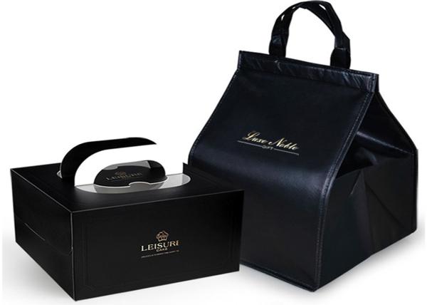 Black Cardboard Cake Box Packaging Wedding Lunch Picnic Cool Thermal Portable