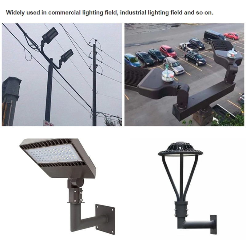 Single-side Bracket Double Square Vertical Tenon for Street Light Poles
