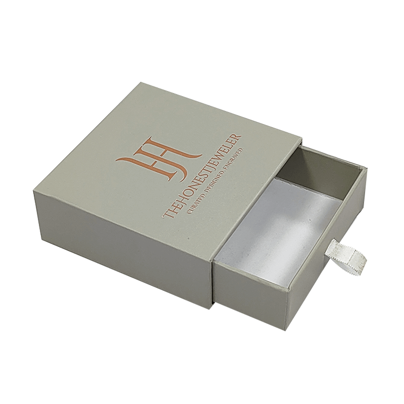 Recyclable Small Sliding Jewelry Box Varnishing Sliding Drawer Gift Boxes