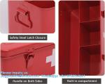 First Aid Medicine Box, First Aid Kit Supplies Bin, Metal Medicine Storage Tin,