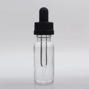 Quality 15ml Boston Glass Bottles Clear Round Color Logo Customized For Massage Oil wholesale