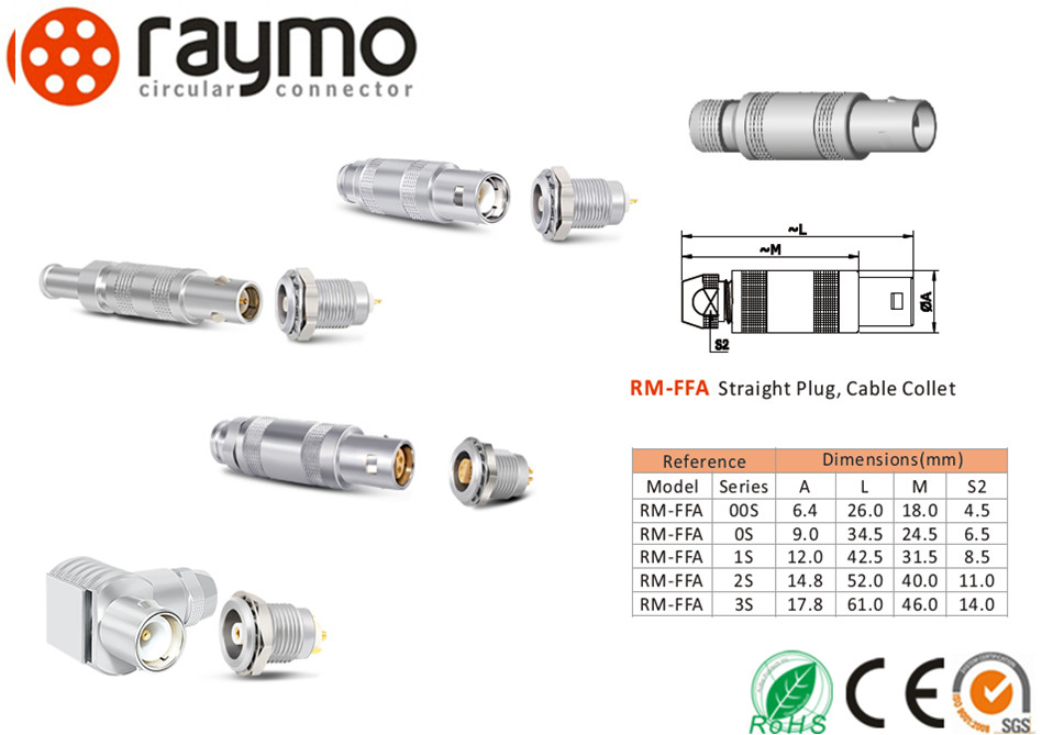 Security Locking Cable To Cable Connector 360 Degree Screening For Full EMC Shielding