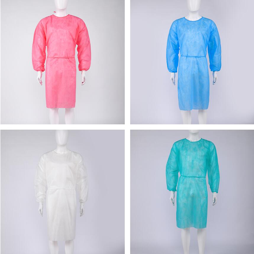 S&J Disposable medical isolation protective gown pp non woven material yellow isolation gowns