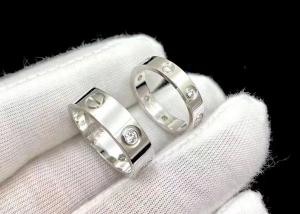 Quality 0.41ct 18K Solid Gold Jewellery Ring With Diamond 4mm-6mm Width wholesale