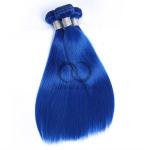 Blue Straight Remy Human Hair Bundles Sew In Weave Bundles Brazilian Bundle