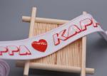 Screen Printed Silicone Logo Custom Polyester Ribbon For Apparel