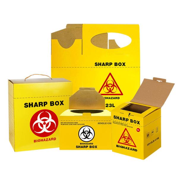 5L 10L Hospital Medical Cardboard Paper Sharps Container Safety Waste Box