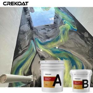 Quality Mica Pearl Metallic Epoxy Floor Coating Self-Leveling Low Odor wholesale