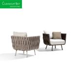 Customized Professional Modern Hotel Outdoor Fabric Aluminum Frame 2 Sets Lounge