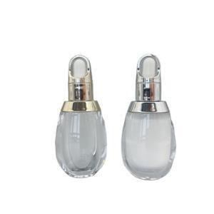 Quality Egg Shape White Dropper Bottle Custom 10ml Acrylic PP Double Wall wholesale