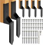 Powder Coated Carbon Steel Fence Post Anchor for Repairing Tilted/Broken Wood