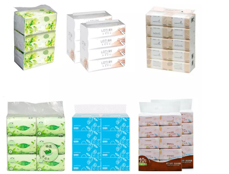 Facial Tissue 11kw PLC Toilet Roll Packaging Machine 3 Rows