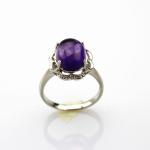 Women Jewelry 9mmx11mm Oval Pink Topaz Cubic Zircon 925 Silver Ring(R196)